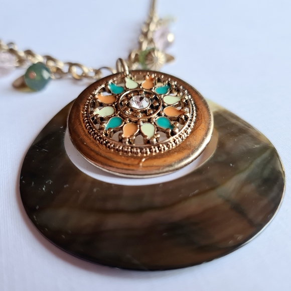 Unique Fashion Beaded Shell Statement Piece Necklace Jewellery - Picture 3 of 8